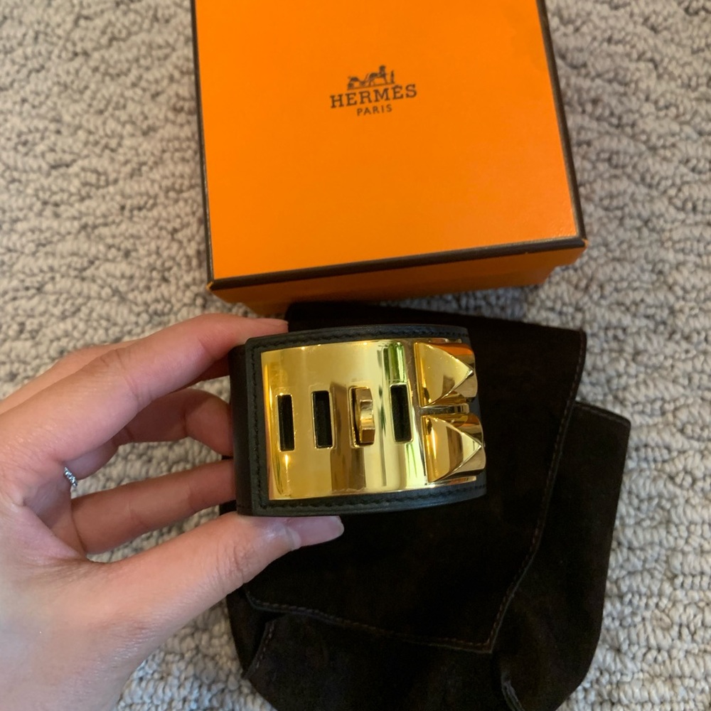 HERMES LEATHER BRACELET size Small